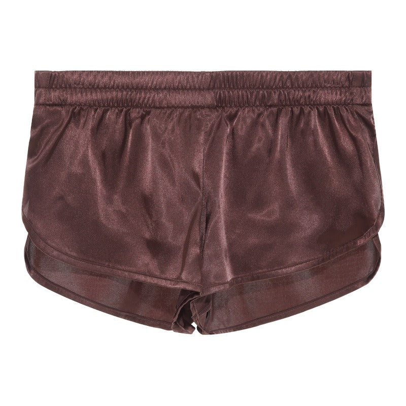 Men's Underwear Solid Color Antibacterial Front Sexy Split Arro Pants Thin Large Shorts Men's