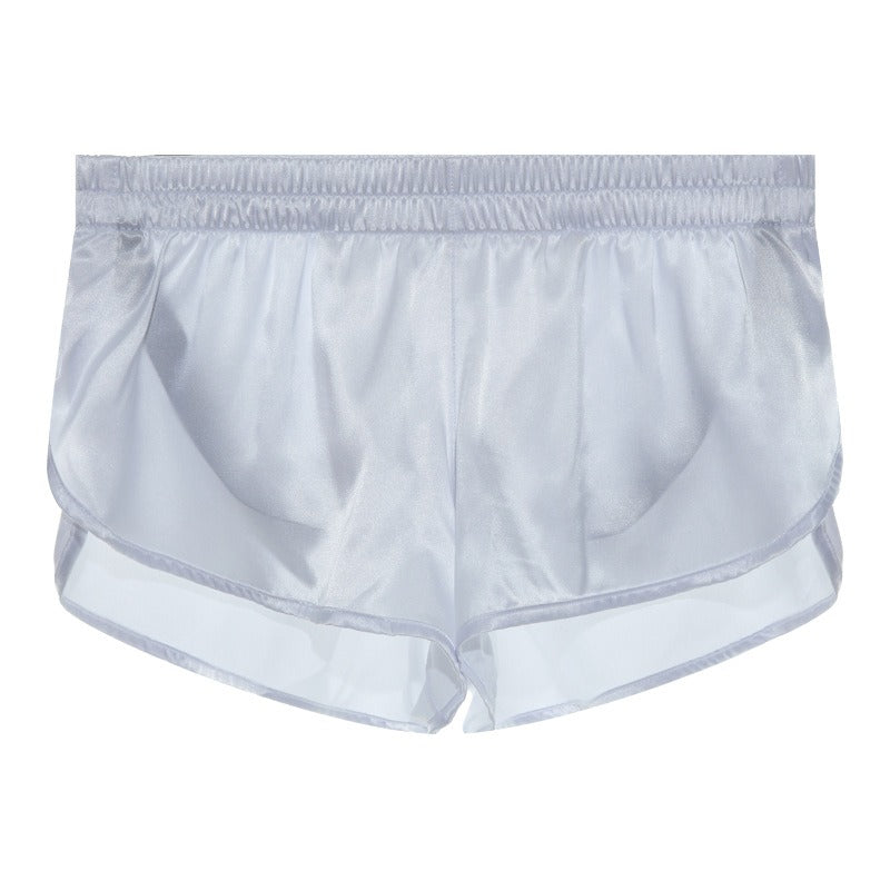 Men's Underwear Solid Color Antibacterial Front Sexy Split Arro Pants Thin Large Shorts Men's