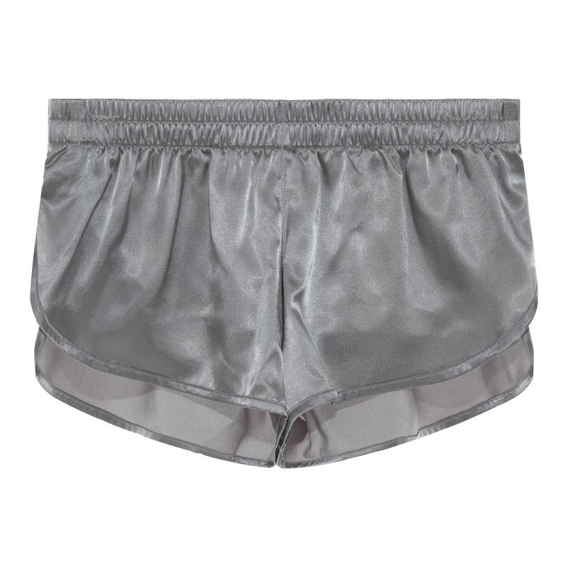 Men's Underwear Solid Color Antibacterial Front Sexy Split Arro Pants Thin Large Shorts Men's